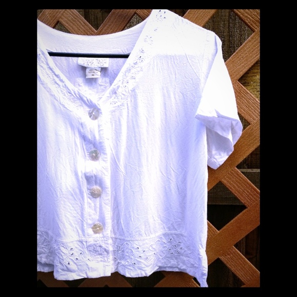 White Nomadic Traders Boho Blouse - Picture 2 of 4